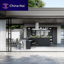 Contemporary kitchen URBAN : SE 4004 E + SE 9009 ESglasswood veneerisland