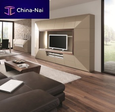 Contemporary TV wall unit PRISMA AMB.P1lacquered wood