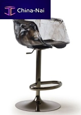Contemporary bar chair Ellaindoorpolycarbonatemetal base