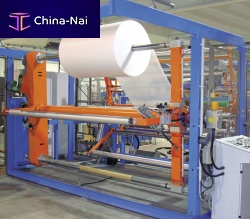 Foam film winding machine AVV17.2LWautomaticprocessfor extrusion lines