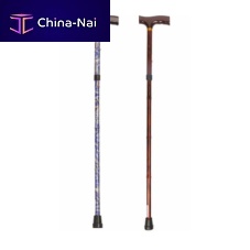 T-handle walking stick 10304C-12 height-adjustablefolding