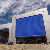 Shipyard door vertical slidingweathertightelectric