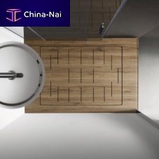 Rectangular shower base above floorSolid Surfacenon-slip