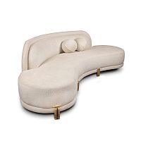 Semicircular sofa SEDUIRE contemporaryvelvetbeige