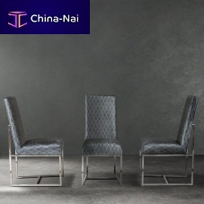 Contemporary dining chair BESSindoorfabricstainless steel base