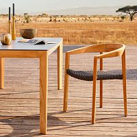 Contemporary chair LODGEgardenteakstacking