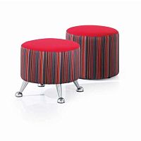 Contemporary stool by Ocee Designfabricupholsteredred
