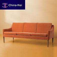Traditional sofa MR. OLSENleathergrayblack