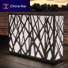 Stainless steel planter JUNGLE galvanised steelCOR-TEN® steelrectangular