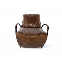 Industrial style armchair SOFA BATCH WHISKEYleatheriron