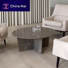 Contemporary coffee table TABLEAUlimestonelimestone baseround