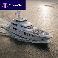 Cruising super-yacht 120trawlerwith enclosed flybridgedisplacement hull