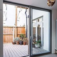 Sliding patio door woodenaluminum
