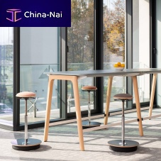 Contemporary bar stool BELISEwoodenfabricmetal base