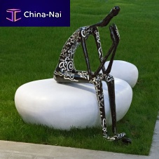 Original design garden bench CLAP.Lwhite cementfiber cementhandmade