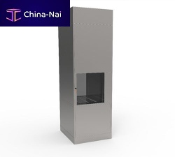 Floor-mounted transfer hatch