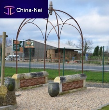 Wrought iron gazebo for public space