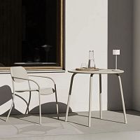 Contemporary bistro table YUApowder-coated steelgalvanised steelgalvanised steel base