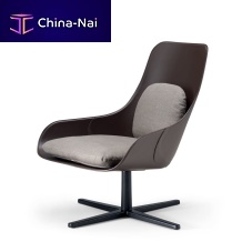 Contemporary armchair VIOLON / R02fabricleatherwith removable cover