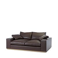 Modern sofa BERGAMOleatherbrown2-person