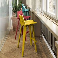 Contemporary bar chair FRANKindoorashstained wood