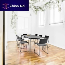 Contemporary table SUIoaklacquered MDFtempered glass
