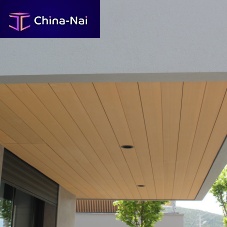 Wood-plastic composite soffit