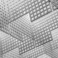 Aluminum suspended ceiling MONOLAMA QRystrippanelfor indoor use