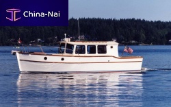 Inboard trawler Black Crown 30dieselsemi-displacement hullwheelhouse