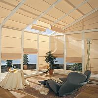 Pleated blinds VELUM A COULISSESconservatoryfabricaluminum