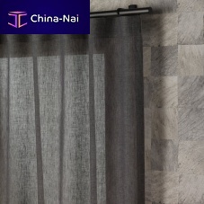 Plain sheer curtain fabric GAYA linenwashablehome