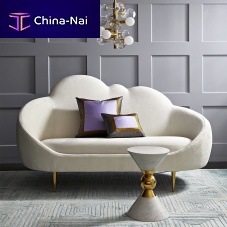 Contemporary sofa ETHER SETTEEvelvetpolished brass base2-person