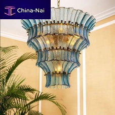 Contemporary chandelier TOSCANOblown glass10 lightcommercial