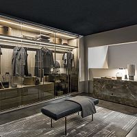 Contemporary bench PRISMmetalleather