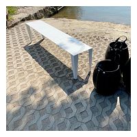 Contemporary bench GAZELLEsteelthermo-lacquered steelwithout backrest
