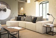 Contemporary sofa ASATOfabricgraybeige
