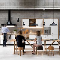 Contemporary kitchen LEPICwoodenwith handlelacquered