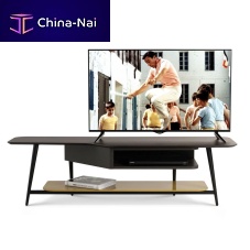 Contemporary TV cabinet OCTETwith DVD player shelflacquered glasslacquered metal