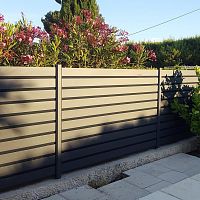 Fence with panels gardenlacquered aluminumstraight