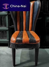 Traditional chair Sultanindoorleatherwooden base