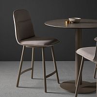 Contemporary bar chair KLNindoorfabricmetal base