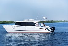 Catamaran express cruiser SilverCat 40LUXoutboardtwin-enginehard-top