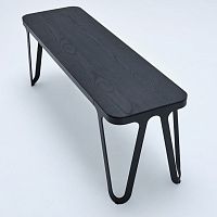 Contemporary bench LOOPwoodenaluminum