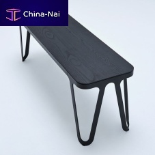 Contemporary bench LOOPwoodenaluminum