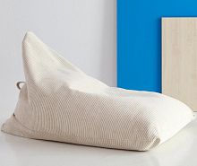 Contemporary bean bag Softfabricwith washable removable covergray