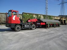 Flatbed trailer 6-axletowedfor shipbuilding
