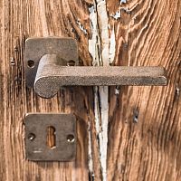 Door handle PH1928 /QUaged ironraw metalwhite bronze