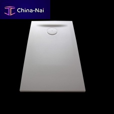 Rectangular shower base PL002/PL003 above floorCorian®with channel drain