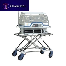 Neonatal transport incubator on casters