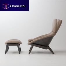 Contemporary armchair LAGOOSE fabricleatherash